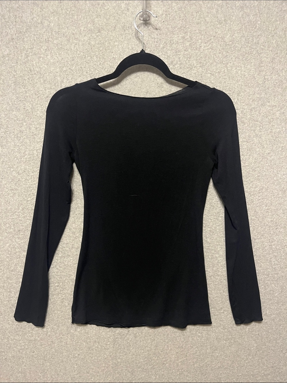 intimissimi Seamless Tee Cashmere Blend Baselayer Black Long Sleeve Stretch S - Picture 3 of 8